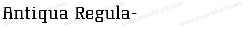 Antiqua Regula字体转换